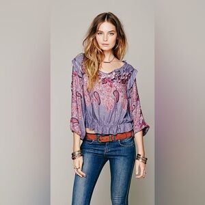 Free People Cottagcore Peasant Blouse Size XS